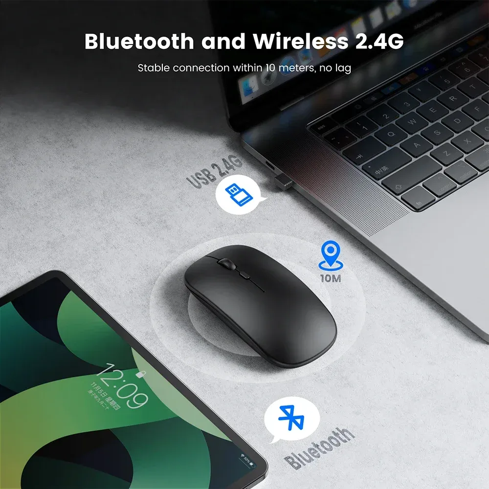 Design élégant de la souris sans fil