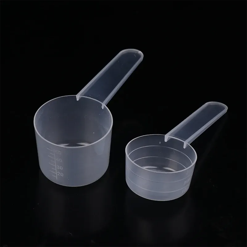 Ensemble de 10 pièces : cuillères doseuses transparentes graduées (30, 50, 60, 70 ml), cuillère à lait en poudre et tasses doseuses de cuisine 6