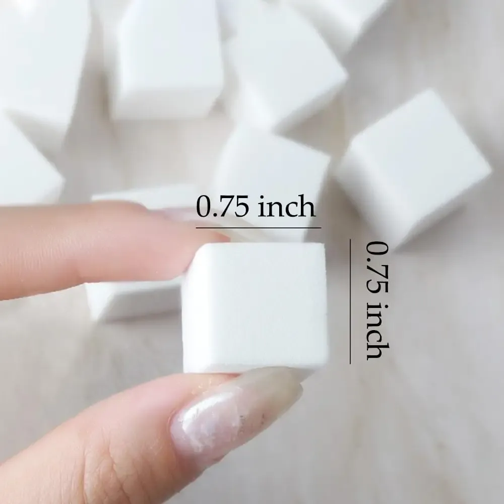 Ensemble d'éponges souples et pinces pour nail art, 10 x 10 mm, 50 pièces 6