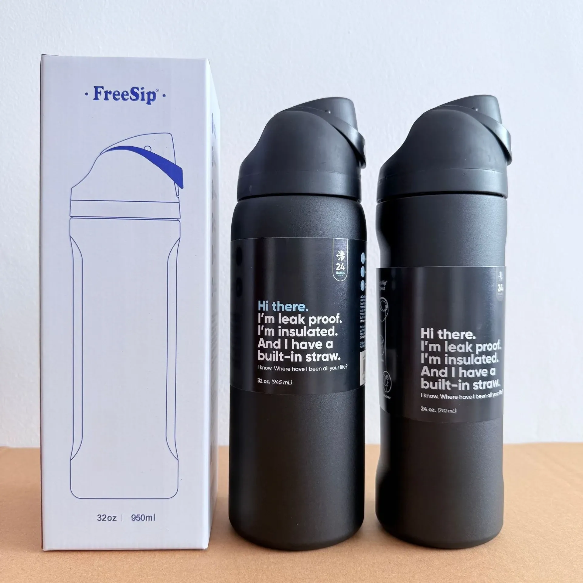 Bouteille d'eau isotherme en acier inoxydable 32 oz avec paille et couvercle anti-fuite 23