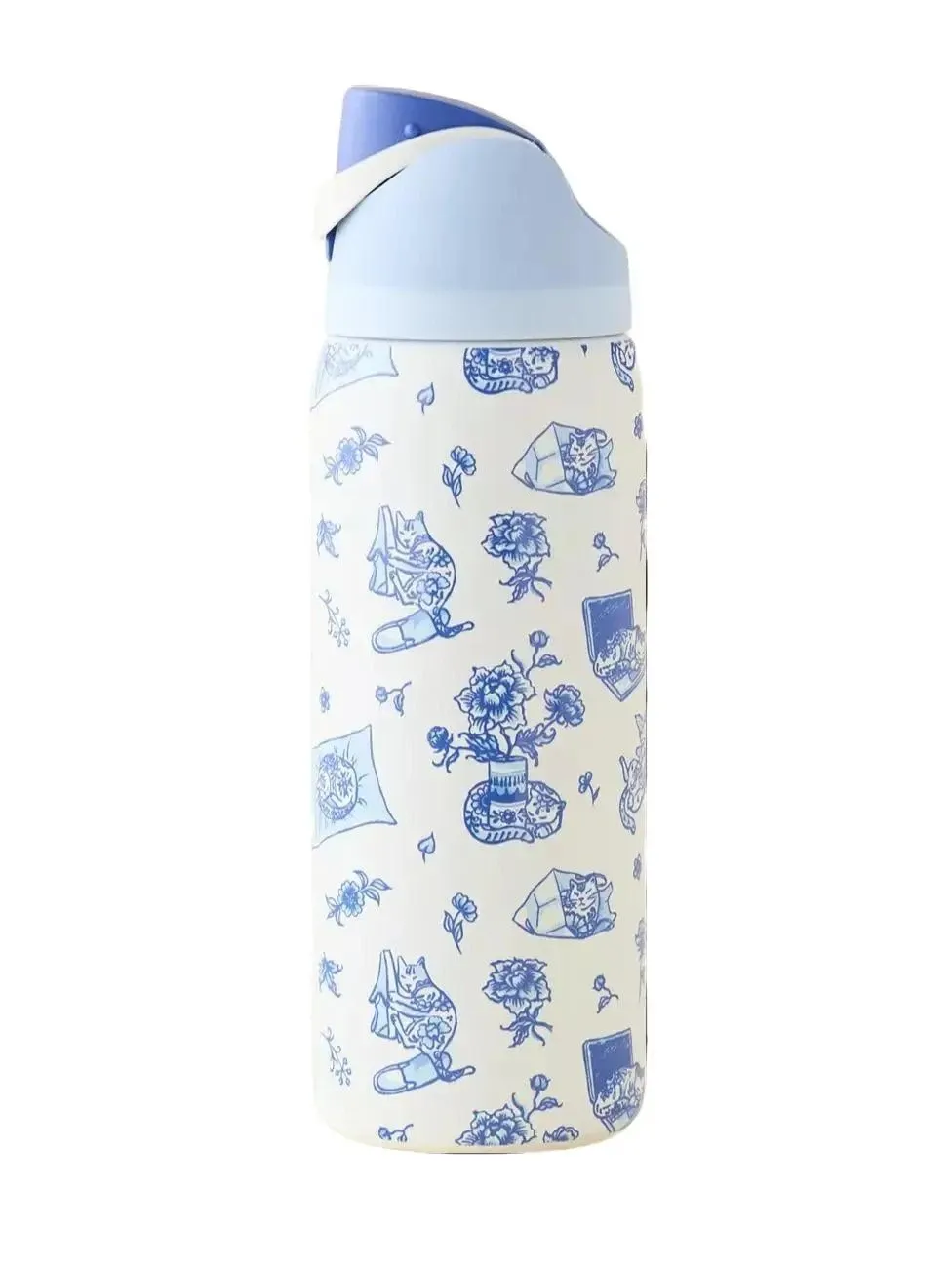 Bouteille d'eau isotherme en acier inoxydable 32 oz avec paille et couvercle anti-fuite 27