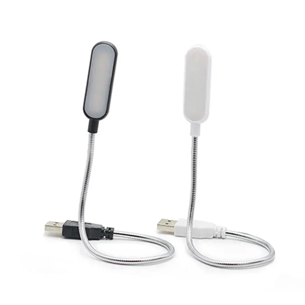 Mini lampe de lecture USB à 4 LED, lampe de nuit, lumière blanc chaud, lampe de table pour bureau, ordinateur portable et batterie externe - Image 1
