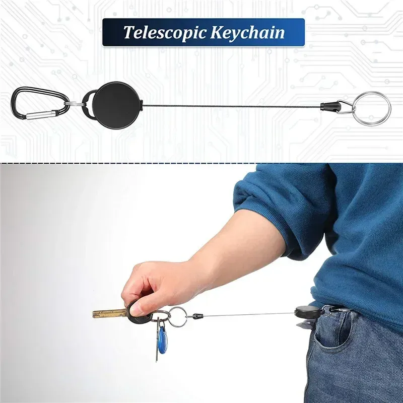 Porte-clés rétractable, accessoire outdoor