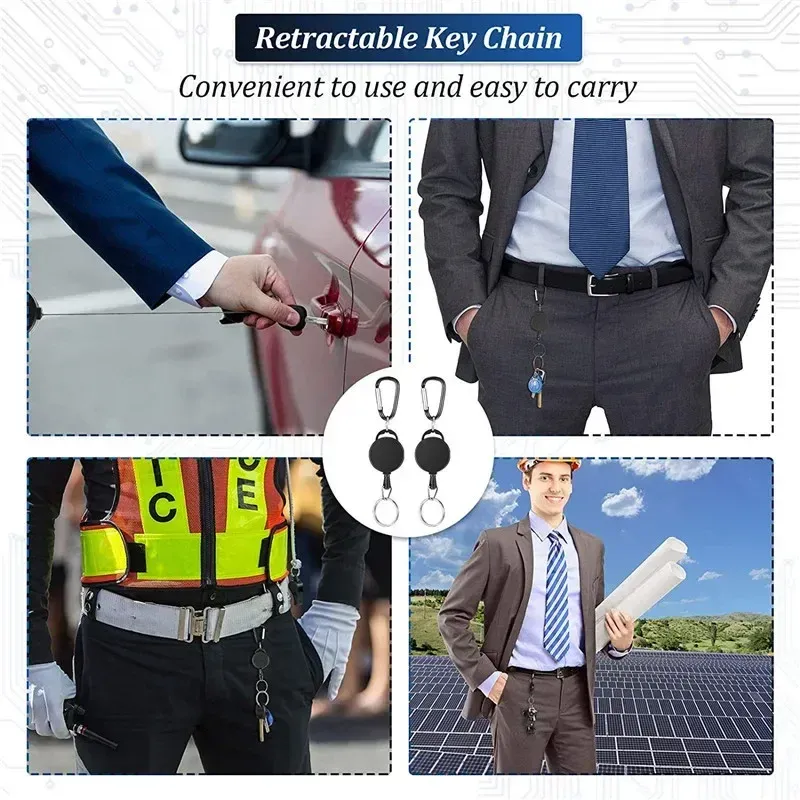 Porte-clés rétractable, vue détaillée