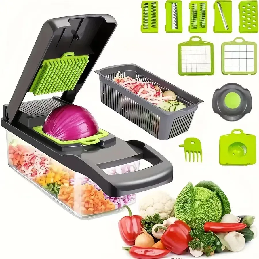 Coupe-légumes portable multifonction avec trancheuse et râpe pour carottes, pommes de terre, fruits et légumes 6
