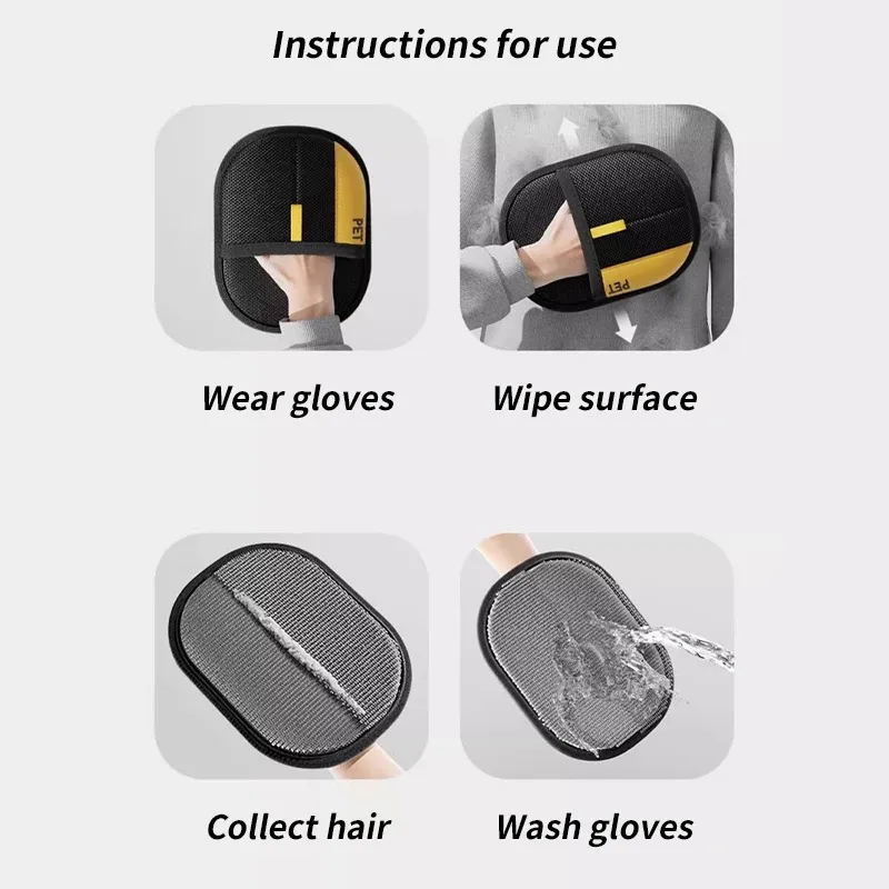 Gant de toilettage pour animaux, vue d'ensemble