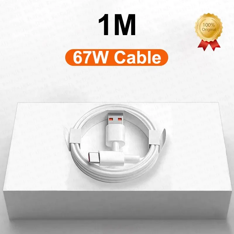 Chargeur Rapide d'Origine 67W pour Xiaomi 14, 13, 12, 11 Ultra, Redmi Note 12T 13 Pro, Turbo, Samsung avec Câble USB Type C Charge Rapide 11