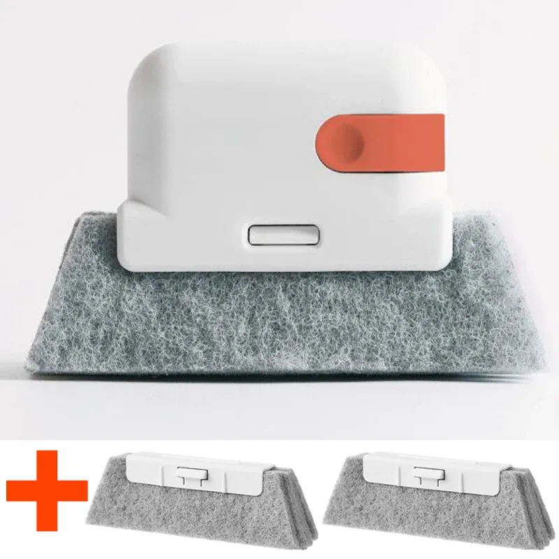 Brosse de nettoyage multifonctionnelle pour fenêtres, rebords, interstices et placards, à tête remplaçable 10