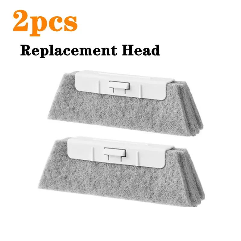 Brosse de nettoyage multifonctionnelle pour fenêtres, rebords, interstices et placards, à tête remplaçable 8