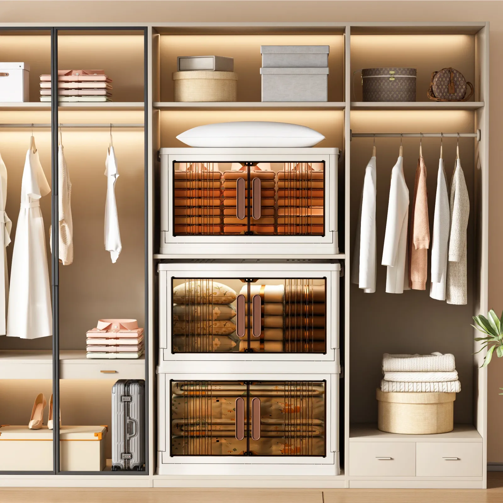 Armoire de rangement, ambiance intérieure