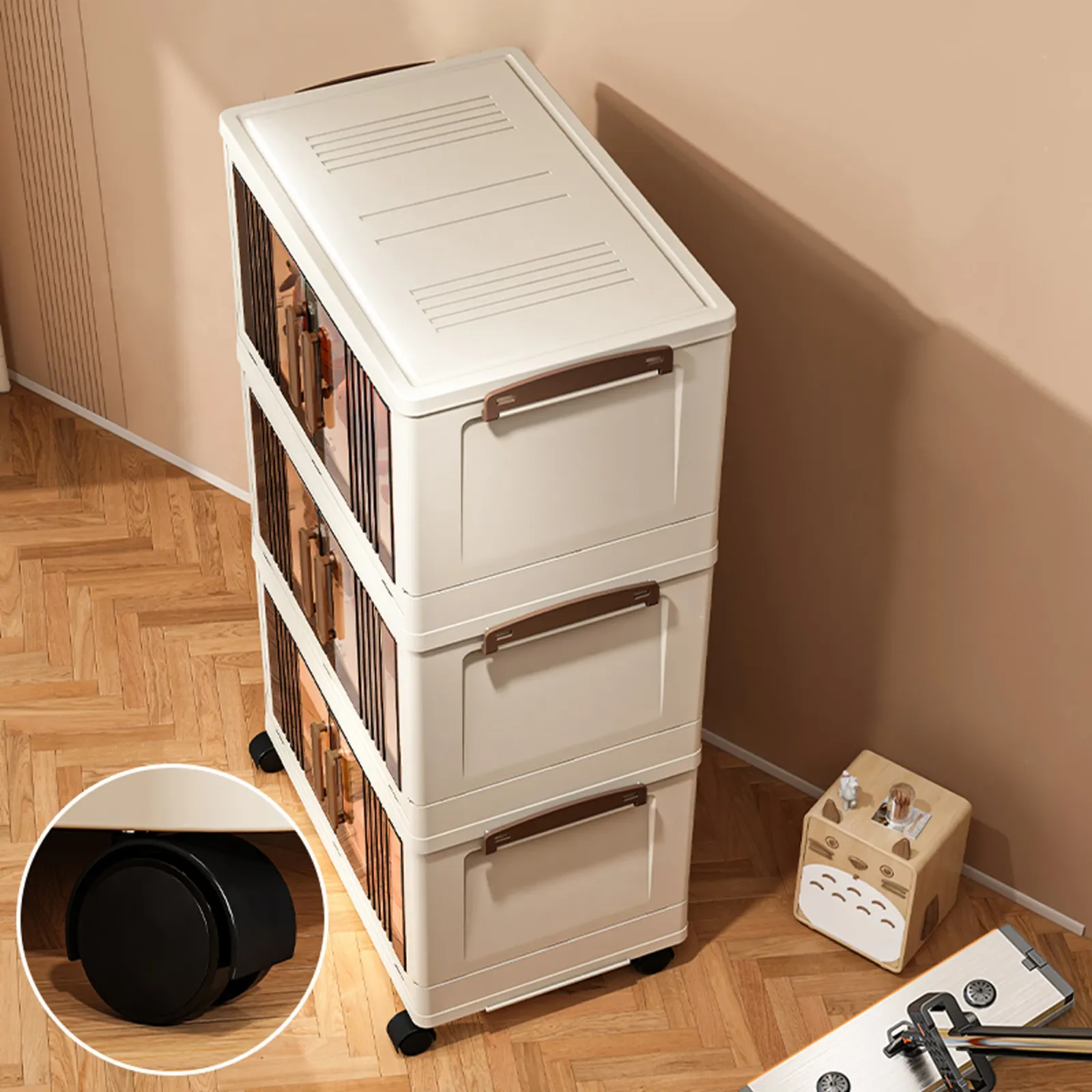 Armoire de rangement, détail de la structure