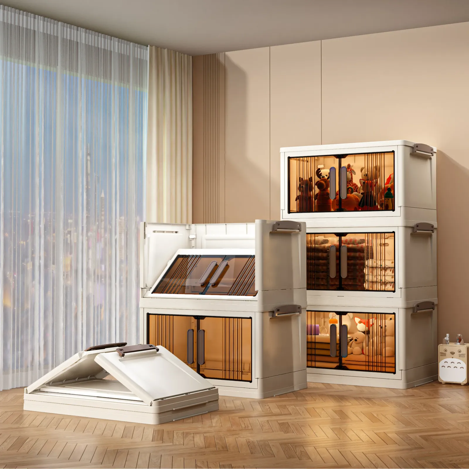 Armoire de rangement, finition et détails