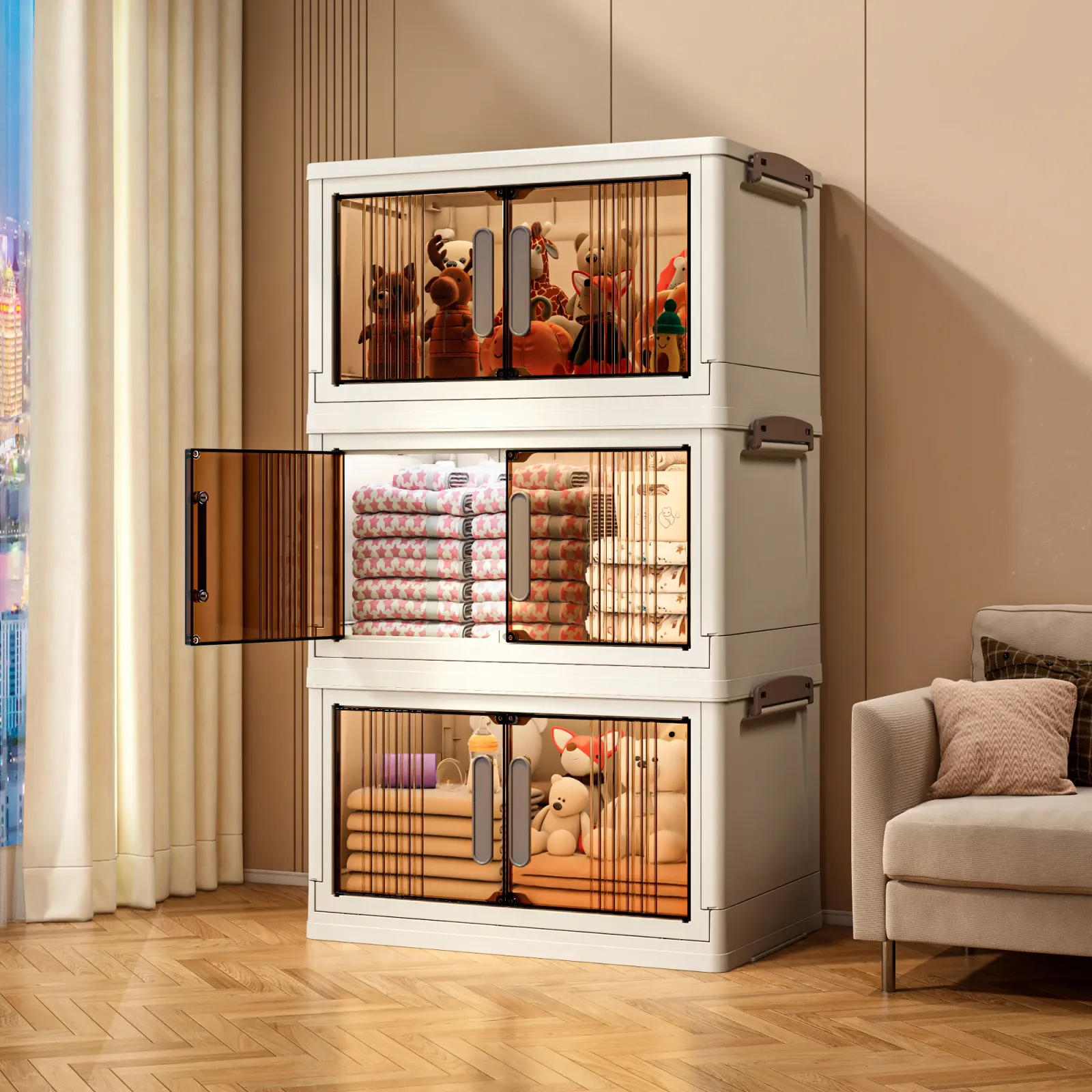 Armoire de rangement, vue de face