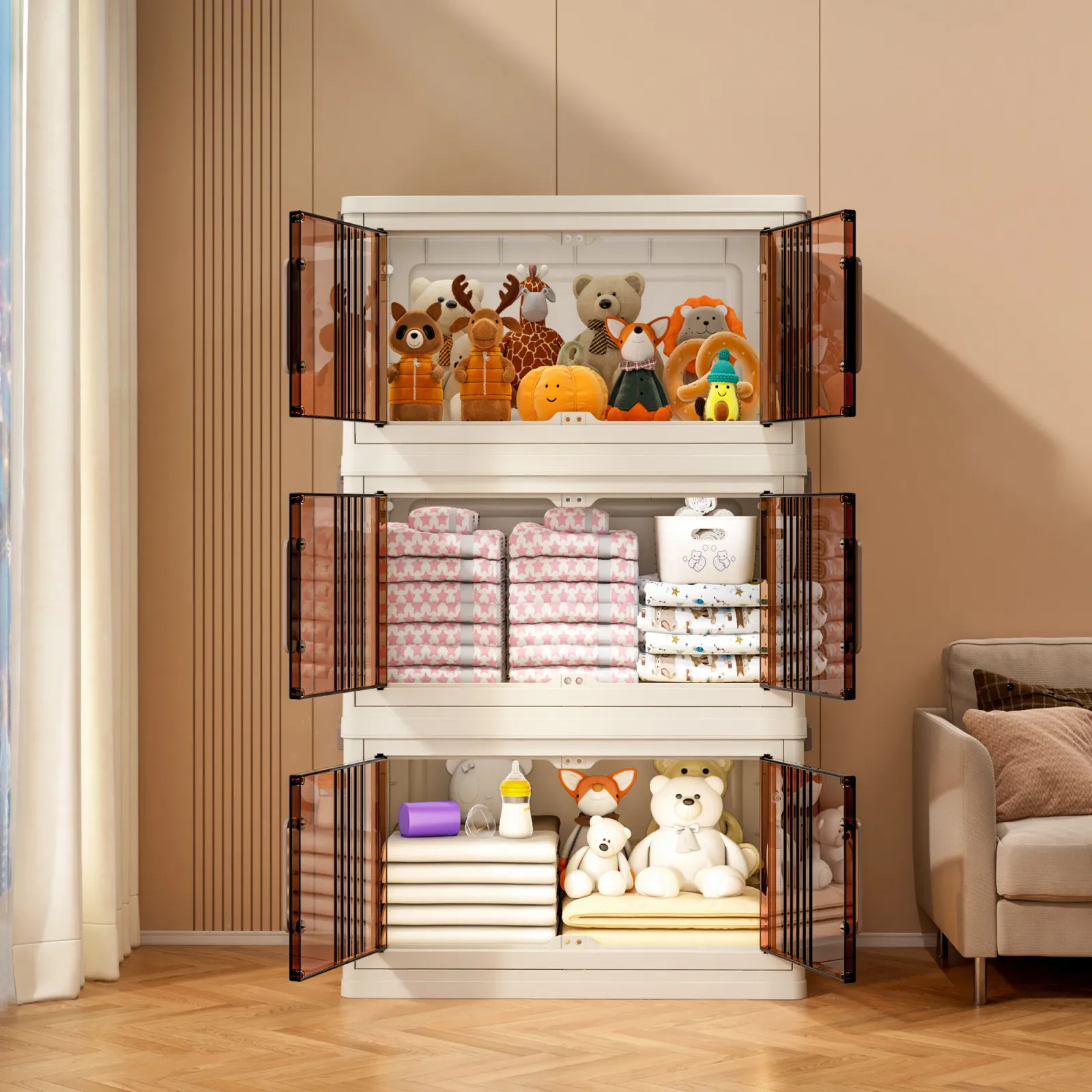 Armoire de rangement, ambiance lumineuse