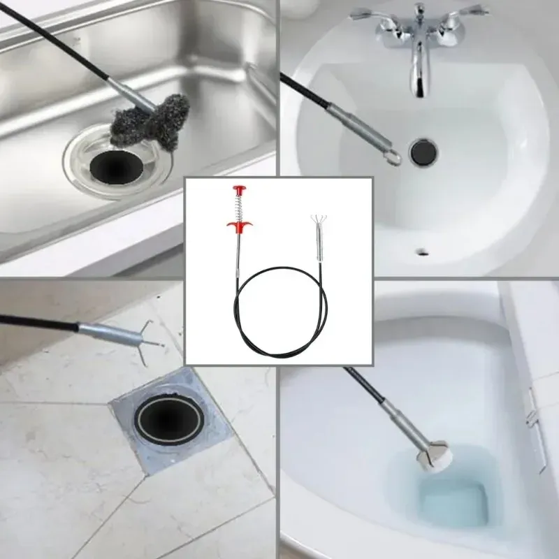 Déboucheur de drain en situation d'utilisation