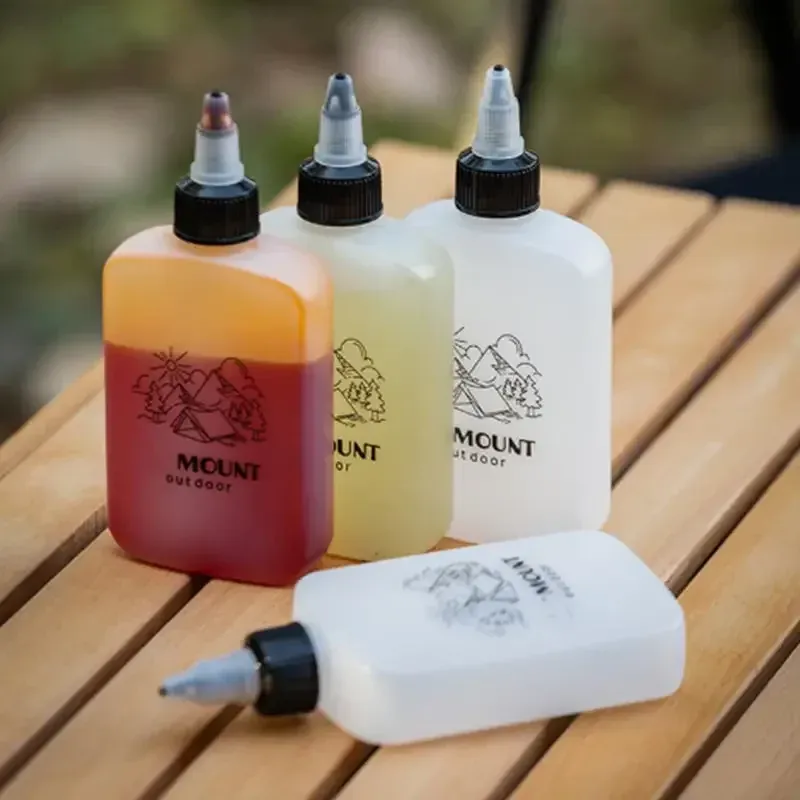 Distributeur d'huile et de vinaigre pour camping, flacon étanche 120 ml à presser avec bouchon torsadé, pour la cuisine et le barbecue - Image 1