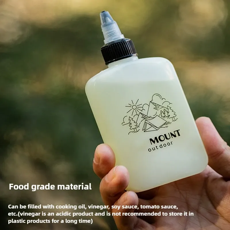 Distributeur d'huile et de vinaigre pour camping, flacon étanche 120 ml à presser avec bouchon torsadé, pour la cuisine et le barbecue 2