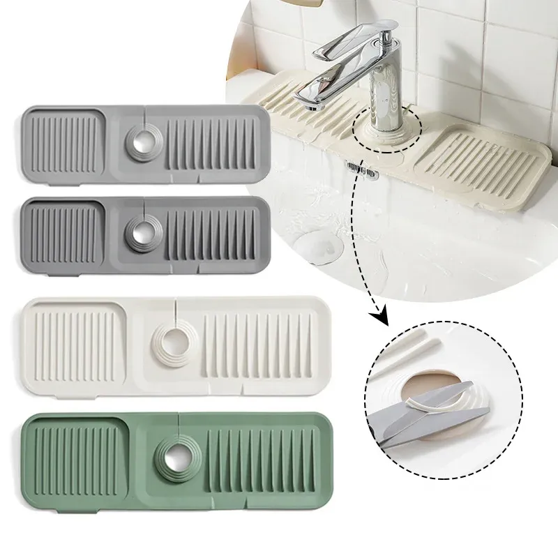 Protège-éclaboussures en silicone pour évier de cuisine - Image 1