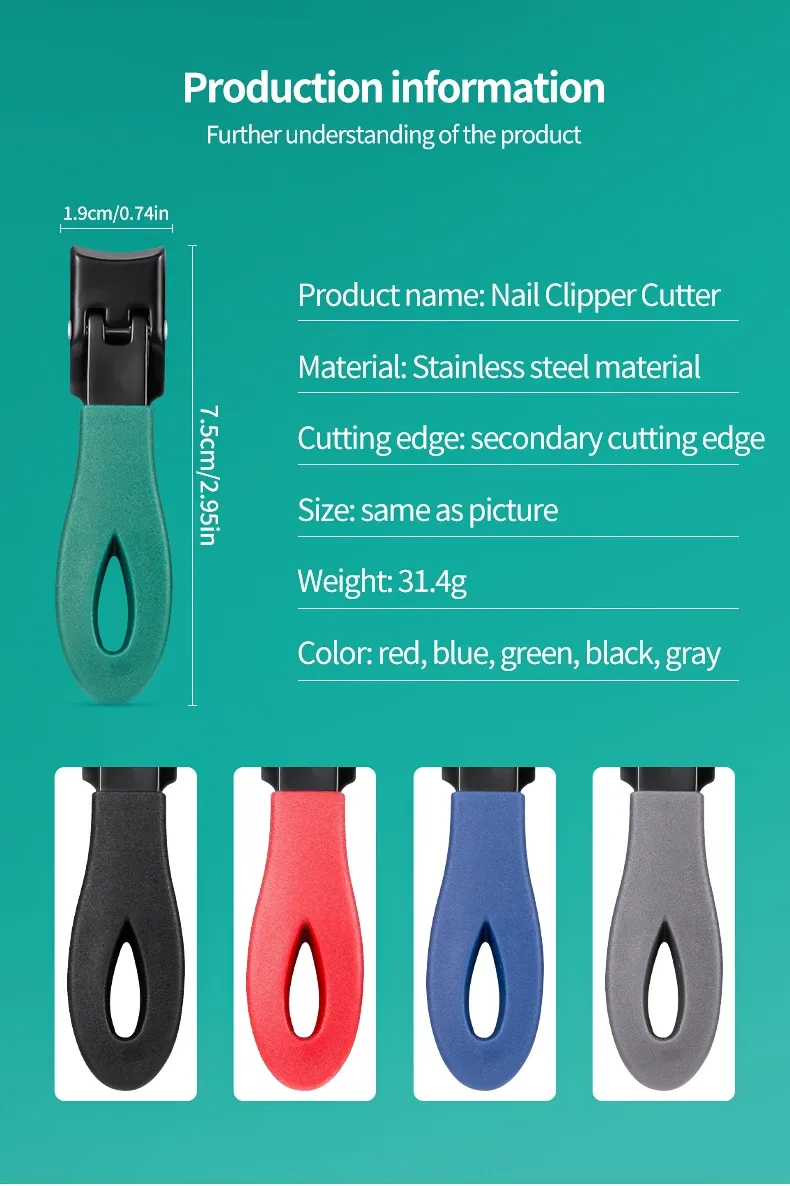 Coupe-ongles en acier inoxydable, finition lisse