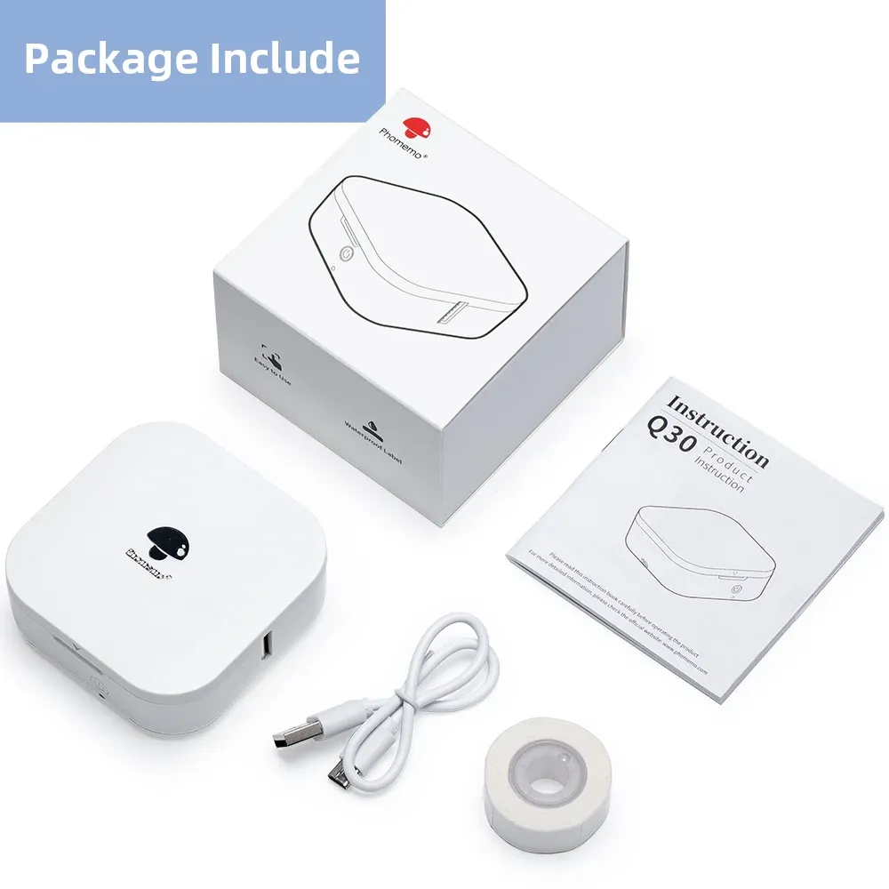 Imprimante d'étiquettes Phomemo Q30 portable et sans fil 7