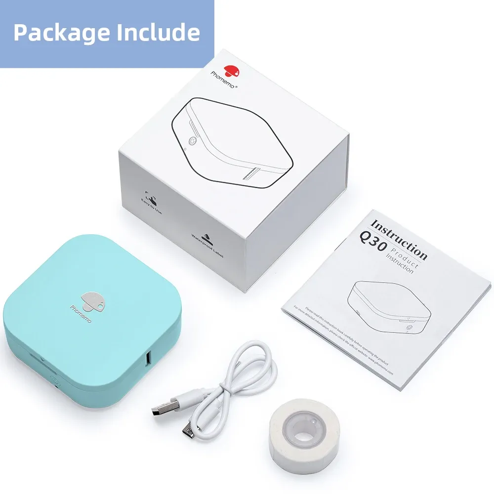 Imprimante d'étiquettes Phomemo Q30 portable et sans fil 12