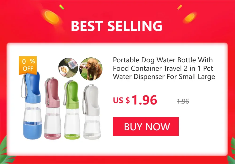 Bouteille d'eau portable pour animaux de compagnie en situation de promenade