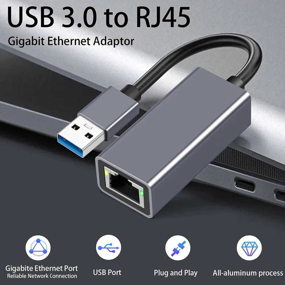 Adaptateur Ethernet USB-C design compact