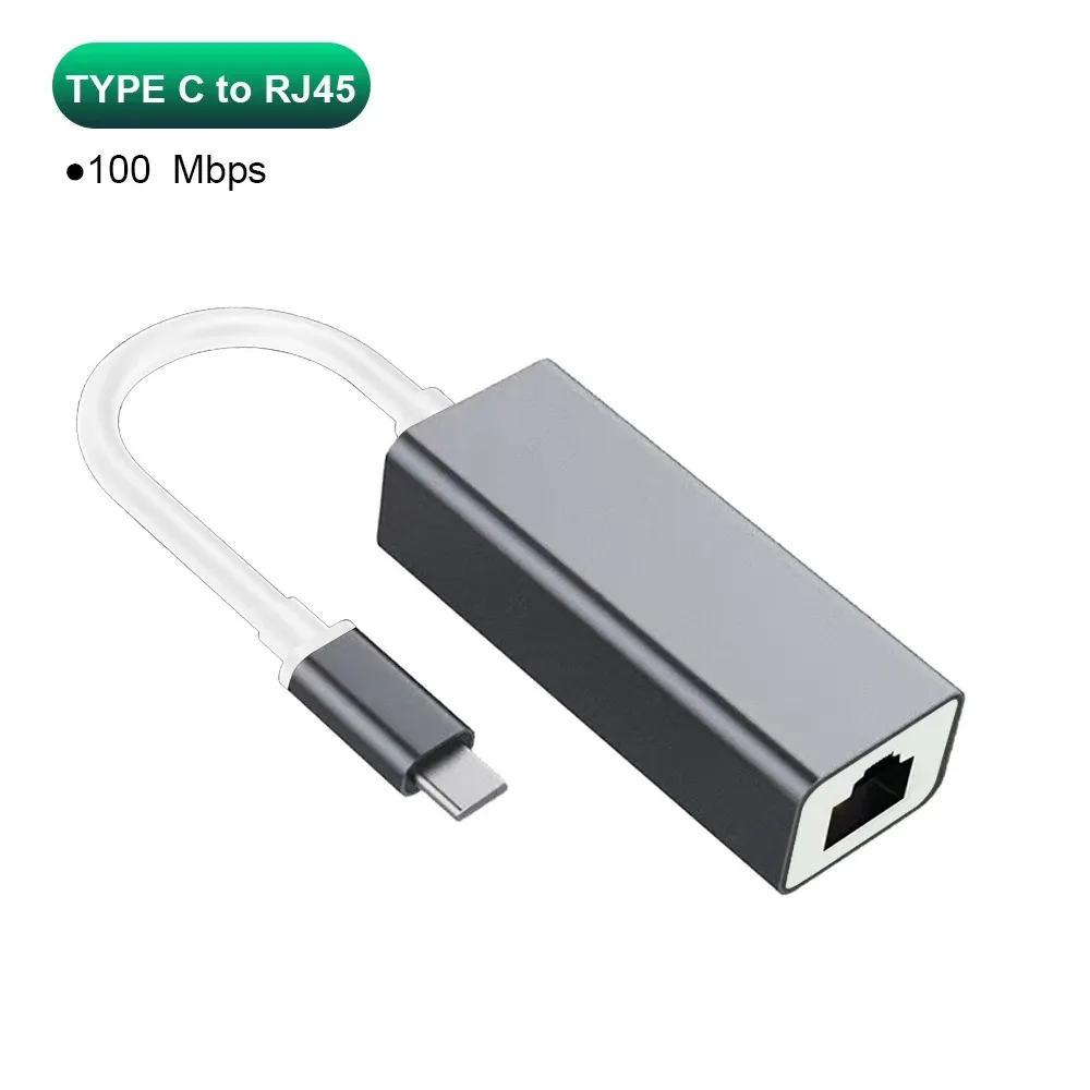 Adaptateur USB-C vers Ethernet RJ45 1000 Mbps, carte réseau USB 3.0 compatible MacBook, PC Windows et Android 10