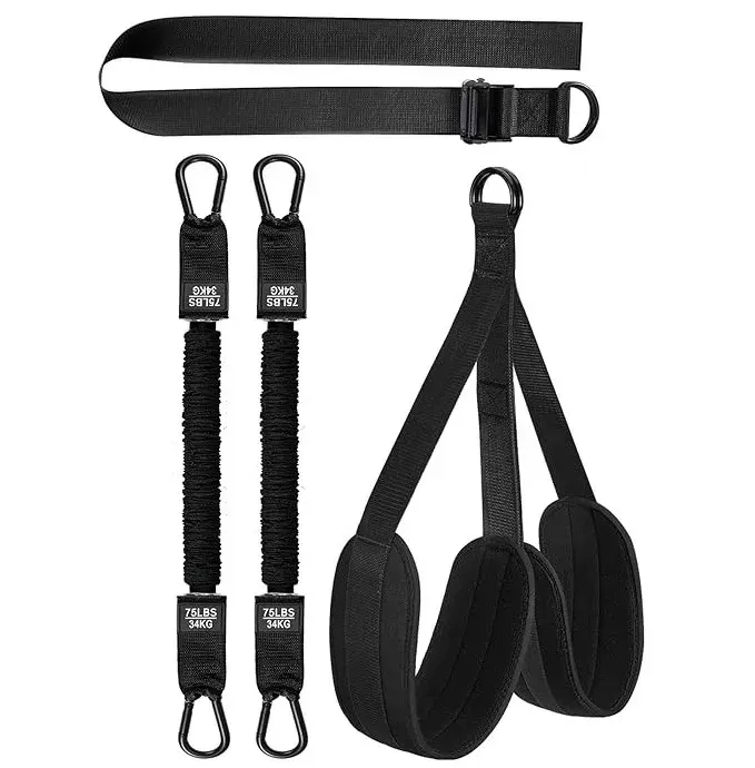 Ensemble de bandes d'assistance à la traction pour hommes et femmes, sangles de résistance pour entraînement suspendu et étirement du corps 9