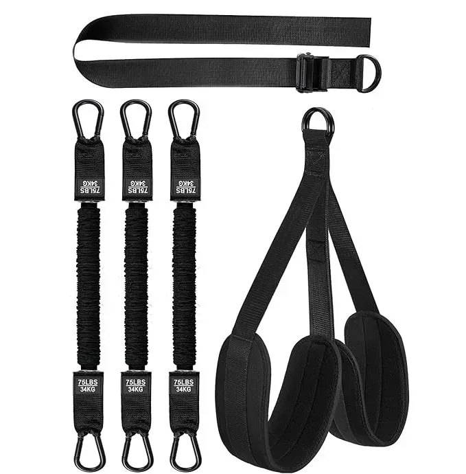 Ensemble de bandes d'assistance à la traction pour hommes et femmes, sangles de résistance pour entraînement suspendu et étirement du corps 16