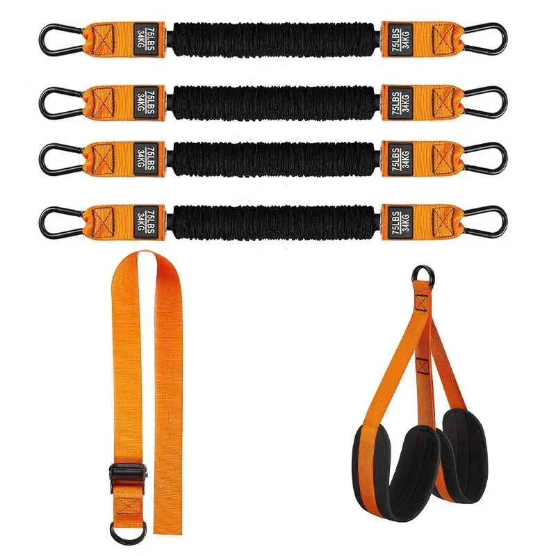 Ensemble de bandes d'assistance à la traction pour hommes et femmes, sangles de résistance pour entraînement suspendu et étirement du corps 13