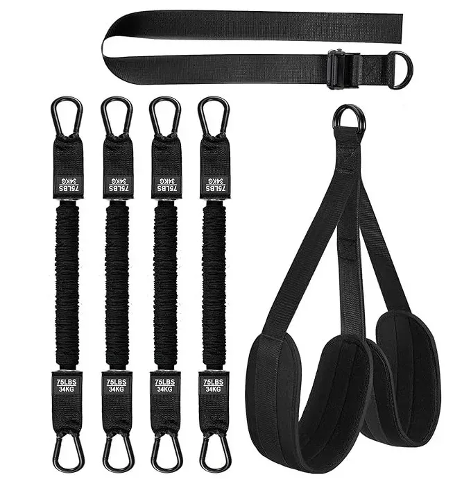 Ensemble de bandes d'assistance à la traction pour hommes et femmes, sangles de résistance pour entraînement suspendu et étirement du corps 14