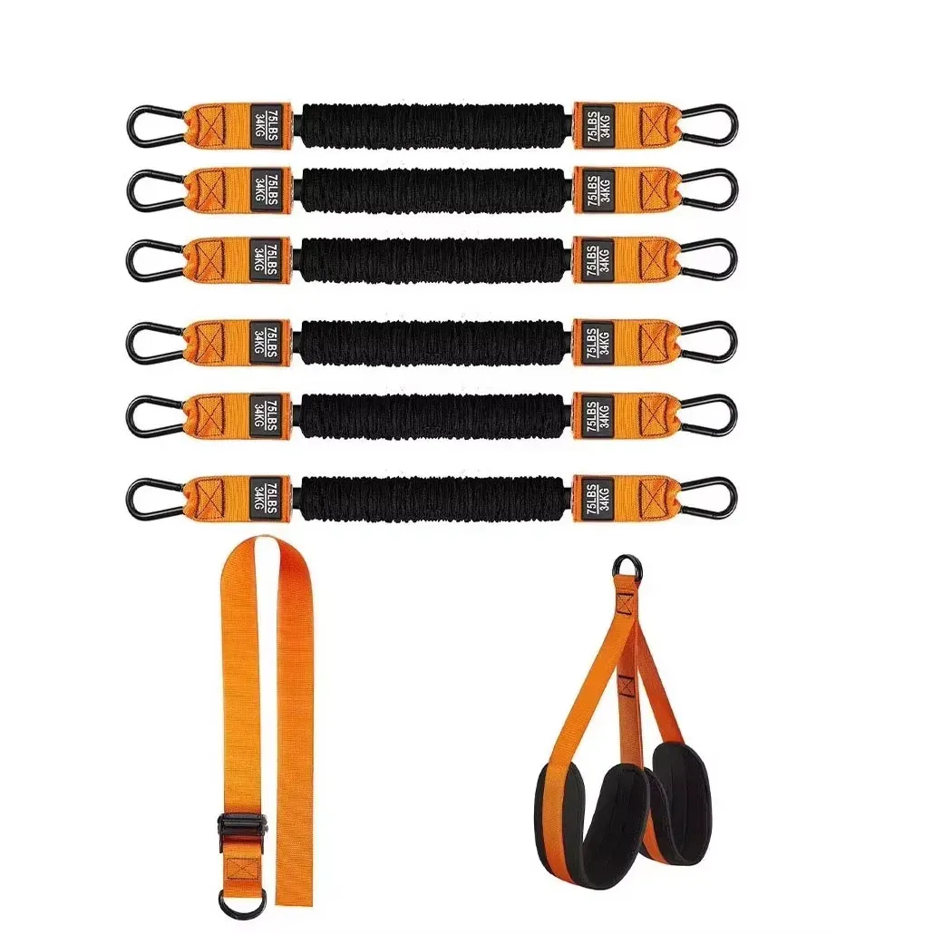 Ensemble de bandes d'assistance à la traction pour hommes et femmes, sangles de résistance pour entraînement suspendu et étirement du corps 12