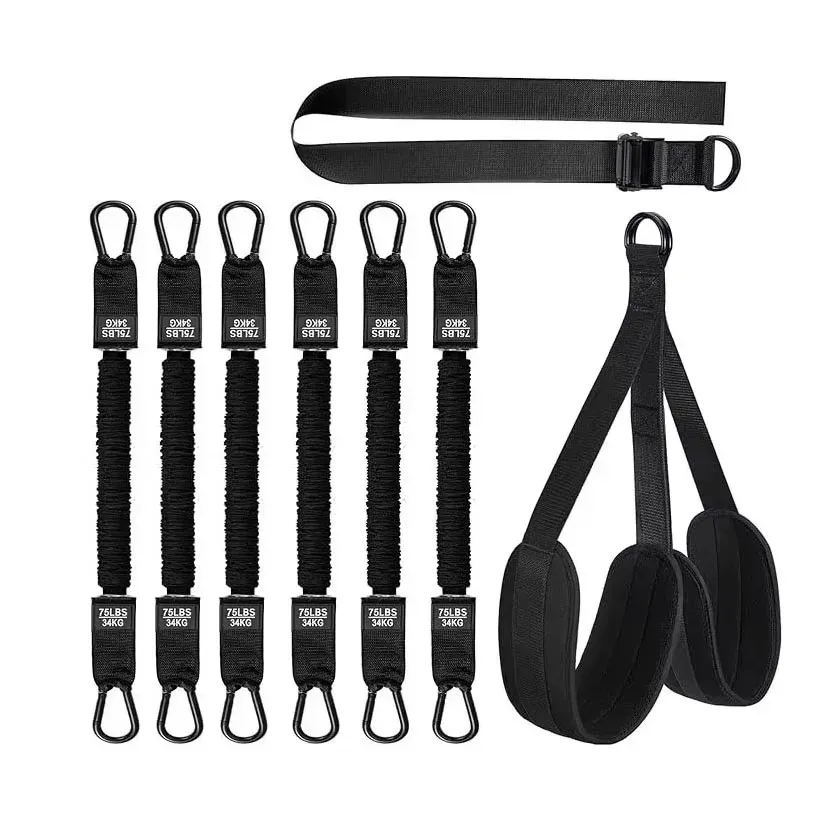 Ensemble de bandes d'assistance à la traction pour hommes et femmes, sangles de résistance pour entraînement suspendu et étirement du corps 11