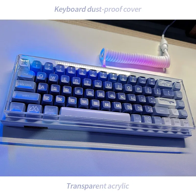 Housse de protection transparente en acrylique pour clavier mécanique, couvercle anti-poussière, 60, 61/64, 96, 98, 104/108 touches