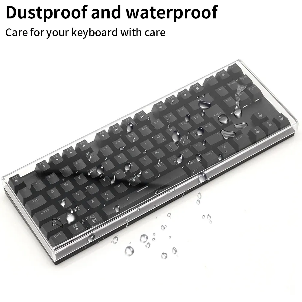 Housse de protection transparente en acrylique pour clavier mécanique, couvercle anti-poussière, 60, 61/64, 96, 98, 104/108 touches 4