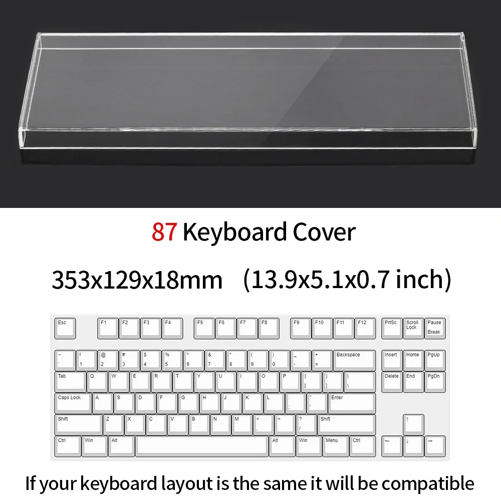 Cache anti-poussière pour clavier en acrylique