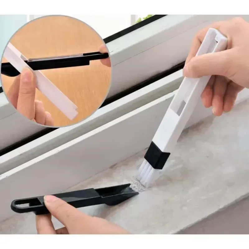Brosse de nettoyage multifonction pour rainures de fenêtre, nettoyeur de clavier, accessoires de cuisine 4