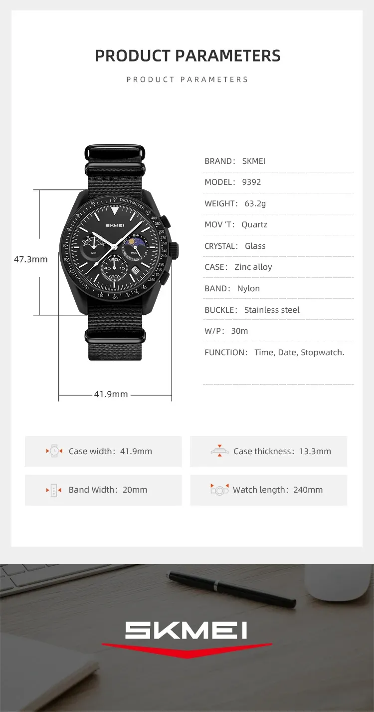 Montre SKMEI 9392, présentation finale
