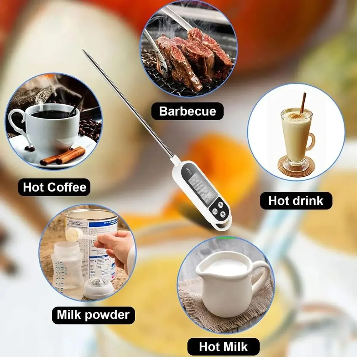 Thermomètre de cuisine numérique pour viande, écran LCD 2