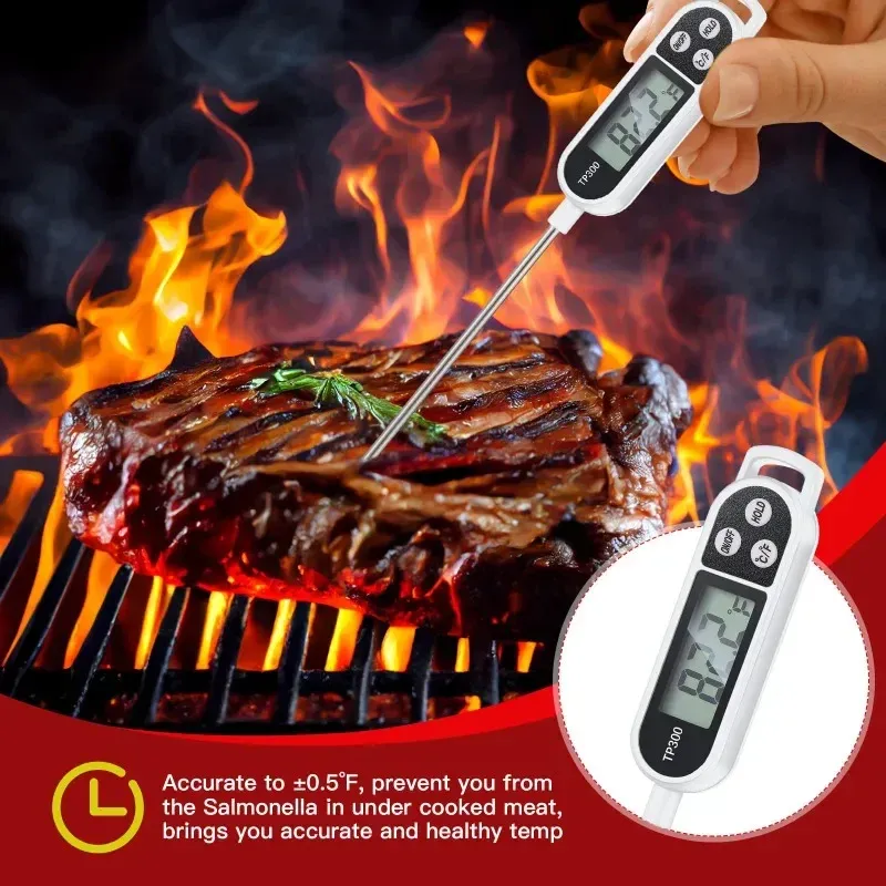Thermomètre de cuisine numérique pour viande, écran LCD 4