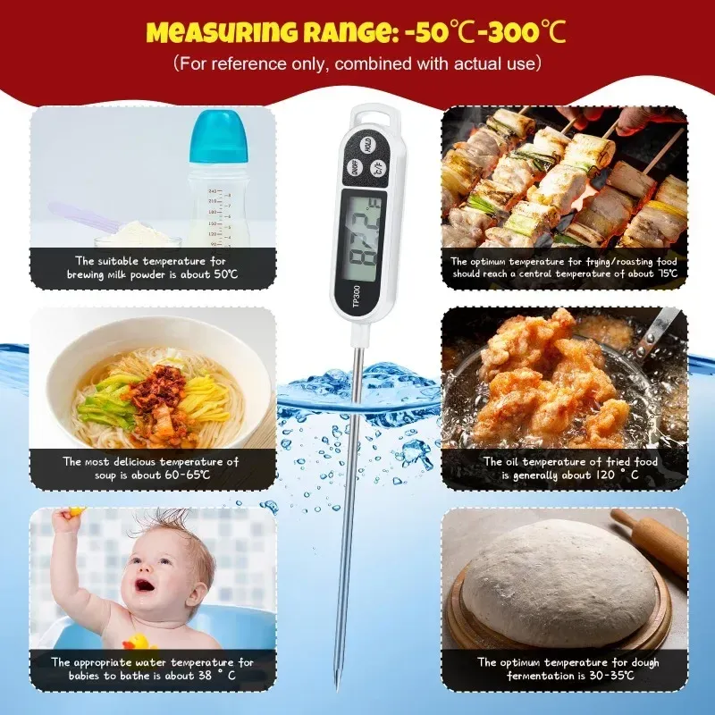 Thermomètre de cuisine numérique pour viande, écran LCD 5