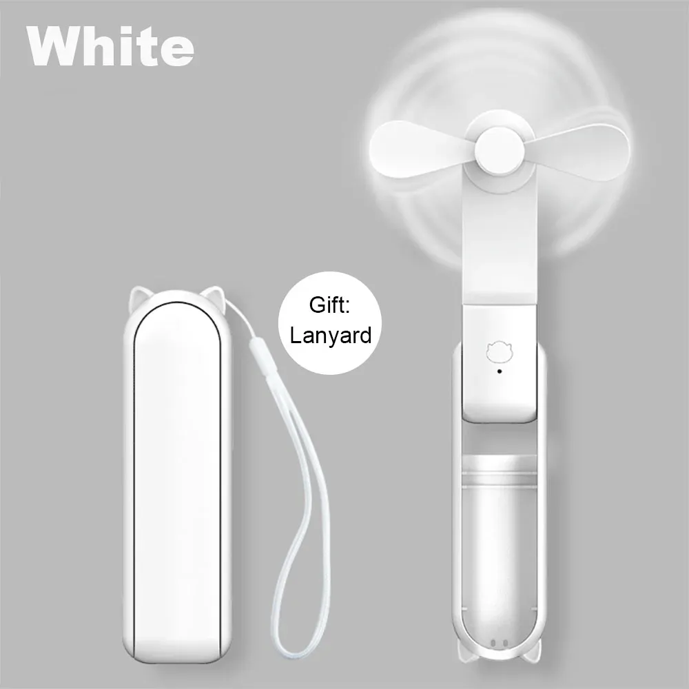 Ventilateur de poche portable et pliable, rechargeable par USB avec batterie intégrée 7