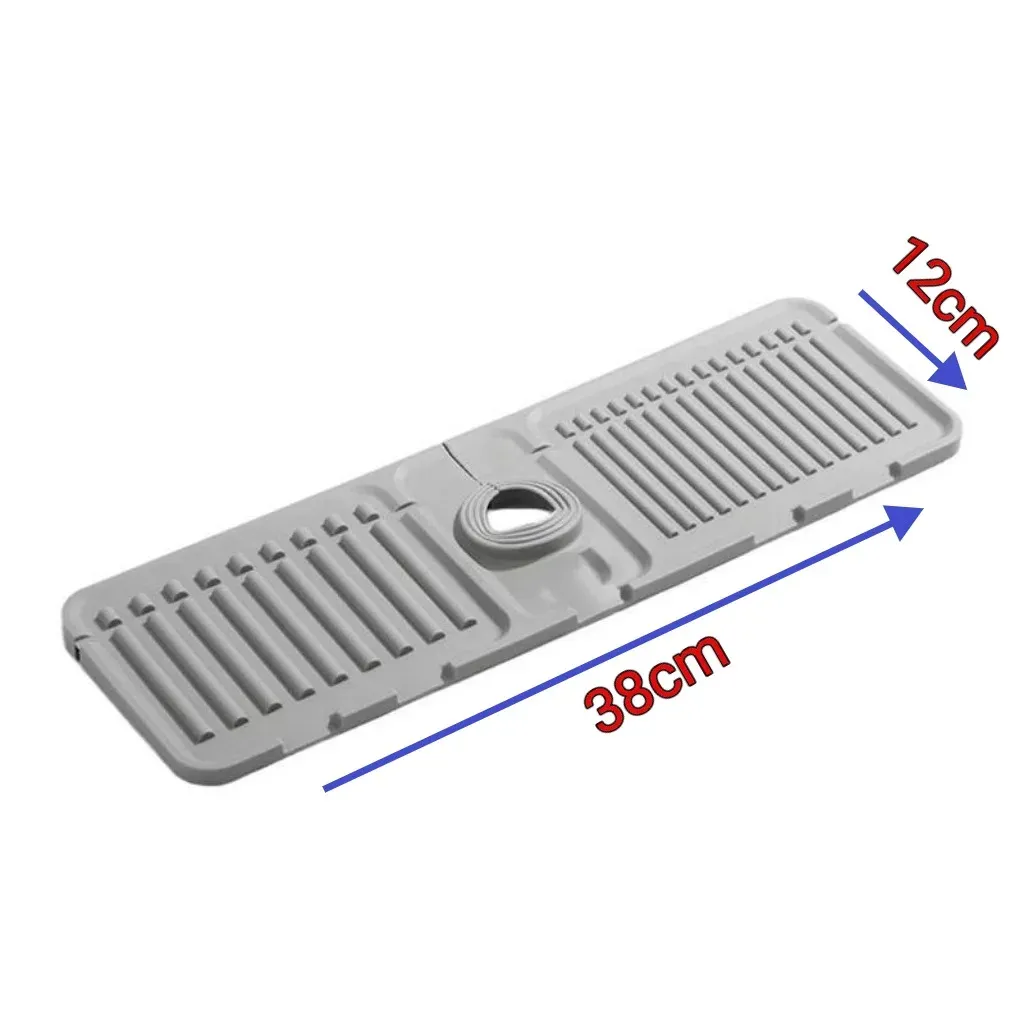 Protège-évier pour robinet – Tapis antidérapant pour évier à séchage rapide, facile à nettoyer, pour robinets à trou unique, cuisine et salle de bain 7