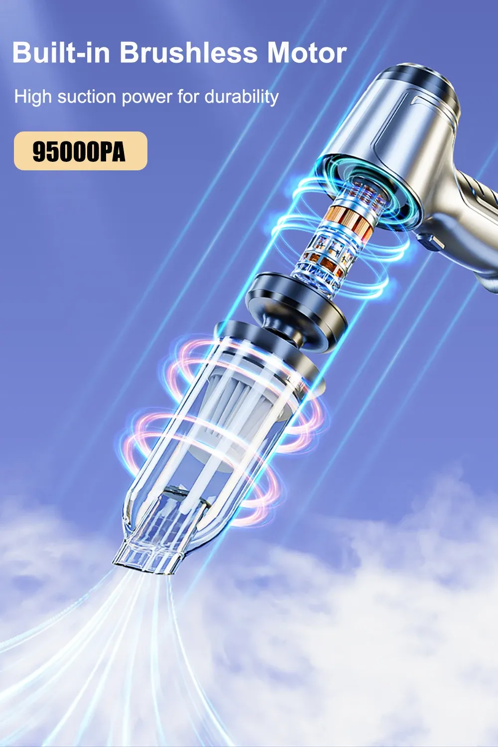 Aspirateur en utilisation