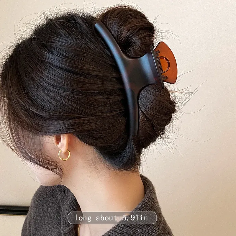 Pince à cheveux élégante et solide de 5,91 pouces pour femmes, idéale pour cheveux longs et épais 7