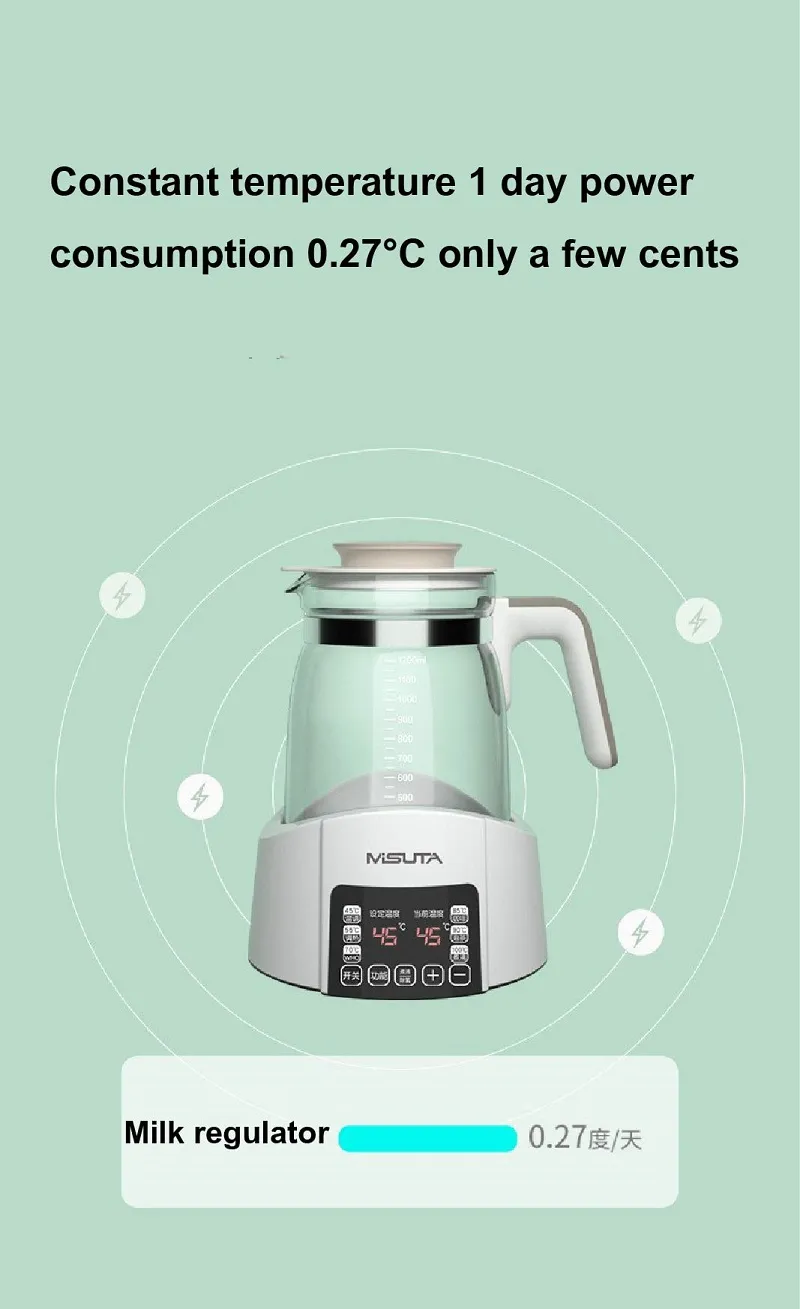 Régulateur de lait thermostatique, finition et matières