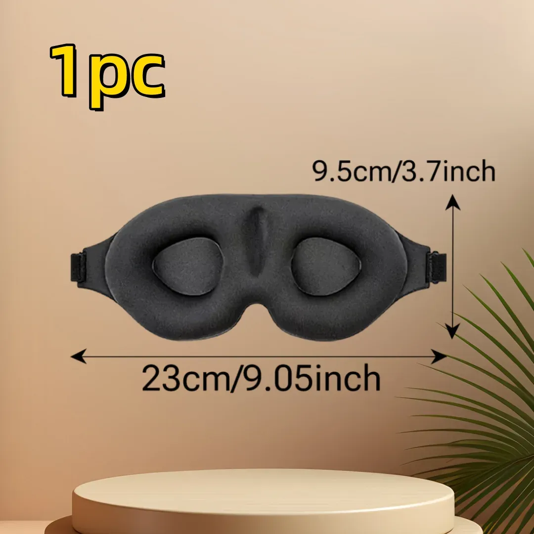 Masque de sommeil 3D sans pression sur les yeux, occultant et réglable, idéal pour les vols, les voyages et la sieste 8