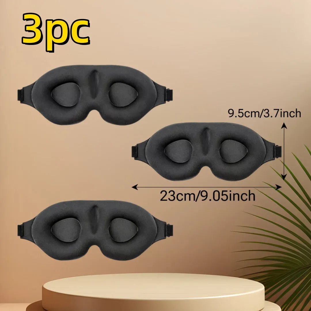 Masque de sommeil 3D sans pression sur les yeux, occultant et réglable, idéal pour les vols, les voyages et la sieste 9
