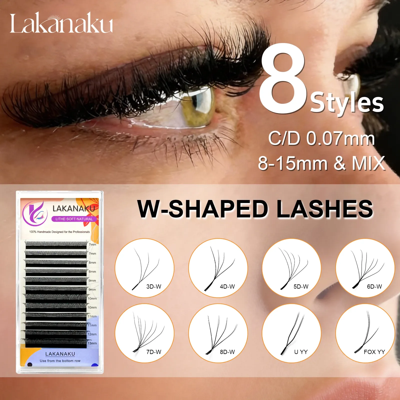 Extensions de cils Clover en éventail